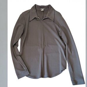 Theory Black Quarter Zip Sweater Size Large